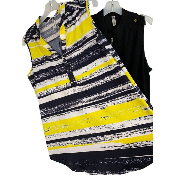 Set Of 2 PerSeption Womens Tops XL SL Stretch 8838 Resort Vacay - Picture 8 of 13